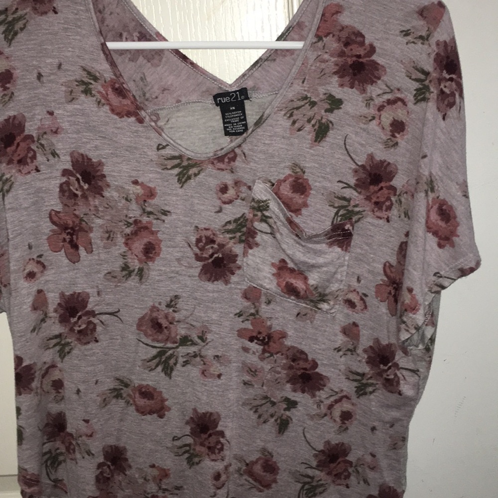 rue 21 flowery shirt
